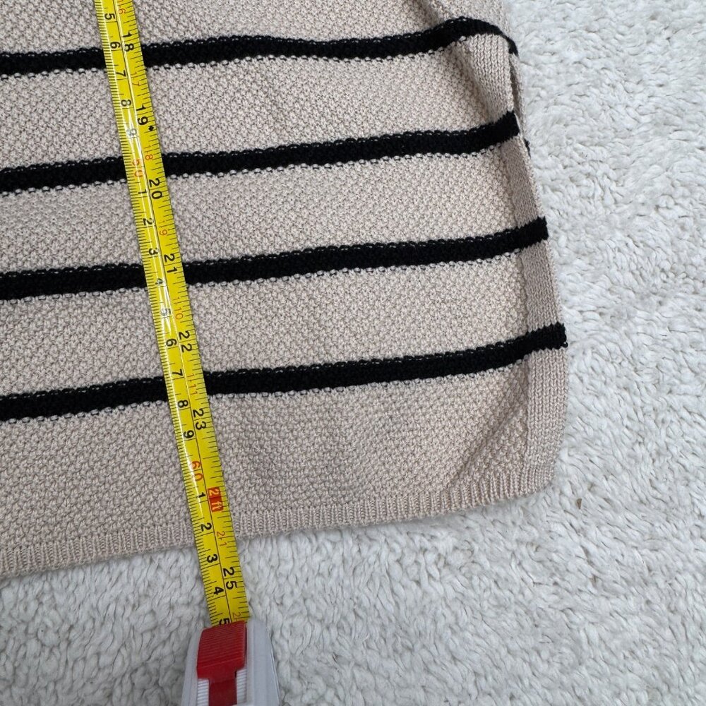 Lillusory Women's Striped LS Sweater Top Side Slits, Size M - Picture 7 of 8